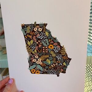 Rifle Paper Co Floral Georgia State Art Print